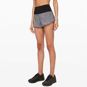 Lululemon Speed Up High-Rise Lined Short 2.5" in Heather Lux Multi Black size 6